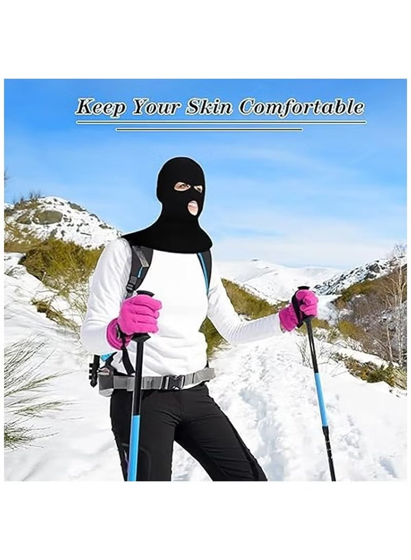 RATSAW 3 Hole Balaclava Full Face Mask Unisex Winter Neck Warm Knitted Balaclava Face Cover for Men Women Outdoor Sport Fishing Skiing One Size Fit All - Image 5